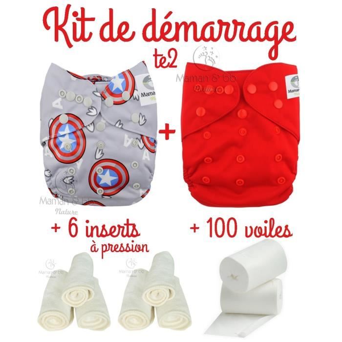 Maman Et Nature Kit Heros Avengers Te2 Insert Et Voiles De Protection Pack Decouverte Couches Lavables Te2 Couches Tout En Un Bebe Puericulture Centroarco Com