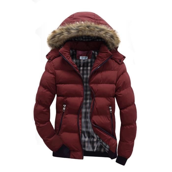 Doudoune homme fermeture clair avec capuche amovible FUNMOON