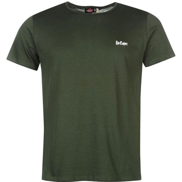 Lee Cooper Homme Logo T-shirt à encolure ras-du-Cou Tee Top à manches courtes en coton
