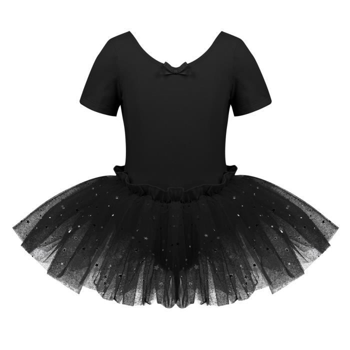 IEFIEL Justaucorps Enfant Fille Gymnastique Danse Contemporain Robe De Ballet Danse Moderne Salon Robe Soirée À Paillettes pour Fille