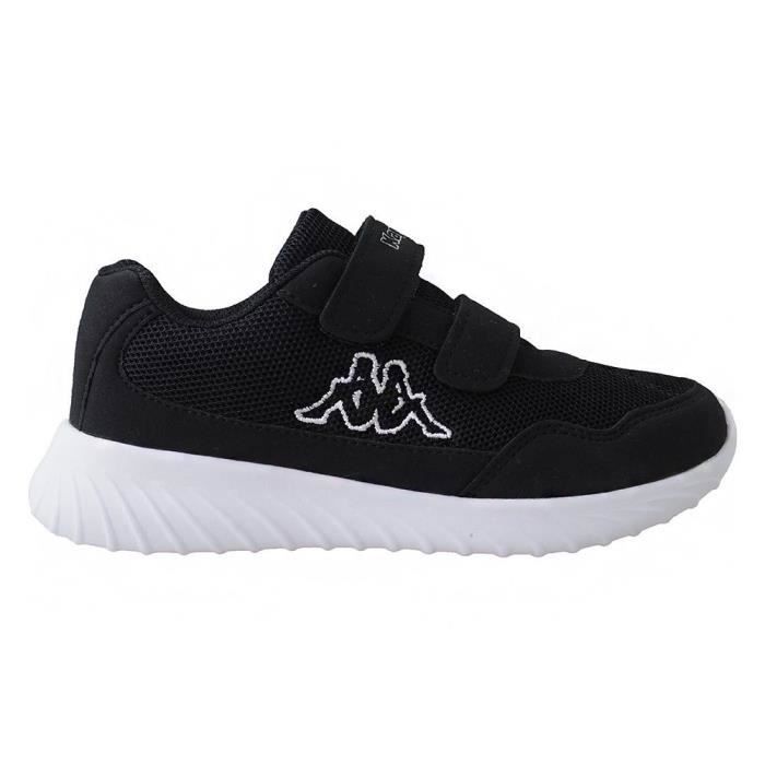 Kappa Kappa Cracker II K - Baskets enfant mixte noir synthétique lacets talon plat