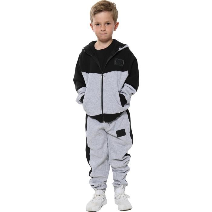 Survêtement Enfant Unisexe A2Z badged gris À Capuche haut et Bas Jogging  Costume 2-13 Ans