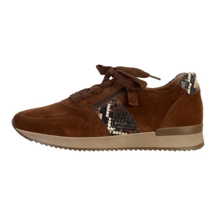 Tennis Basket Basses GABOR 73.420 Cuir Marron Femme