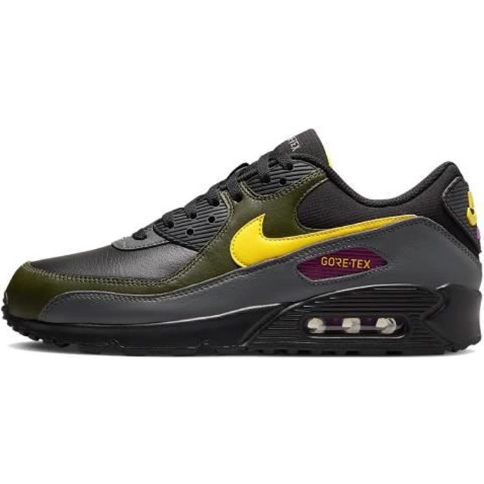 Basket Nike AIR MAX 90 GTX NIKE DJ9779 001 Cuir GORE TEX Amorti Nike Air visible Noir Cdiscount Chaussures