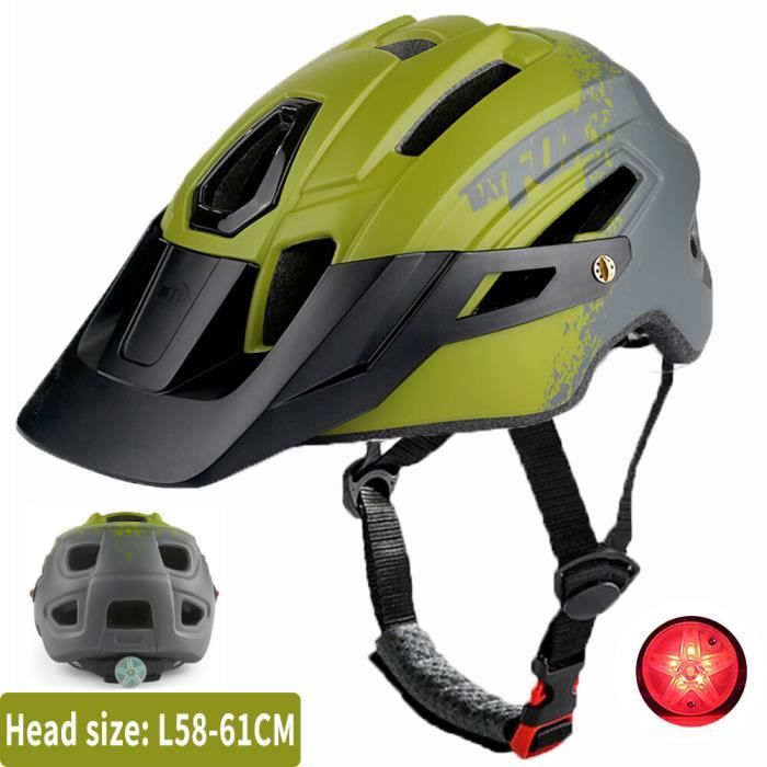 Casque de vélo - Black green - Réglable pour hommes, femmes et adultes