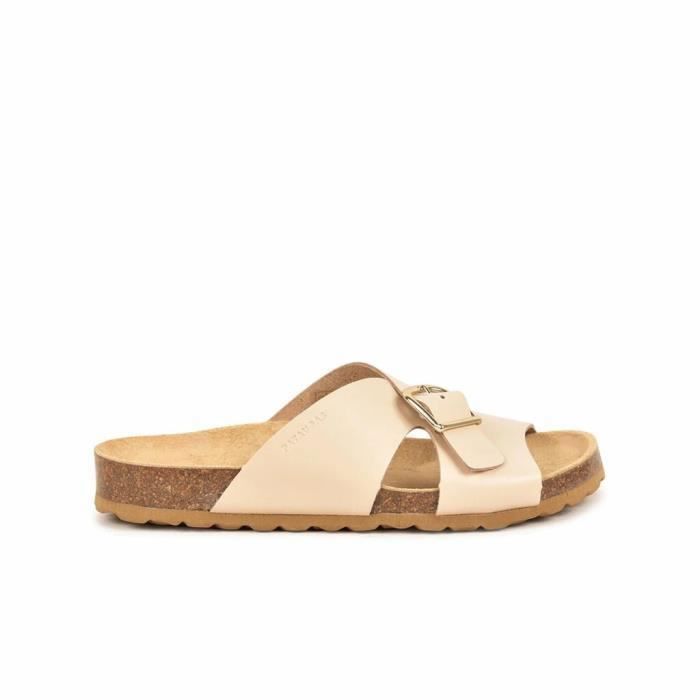 Sandales Pataugas En Cuir Taille 37 - Multicolore - Petit Talon - Très Bon état