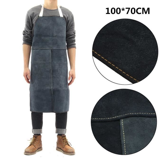 83cm 64 BAIGIO Tablier de Travail avec 5 Poches Outils Tablier de Soudure en Toile pour Homme Femme Noir