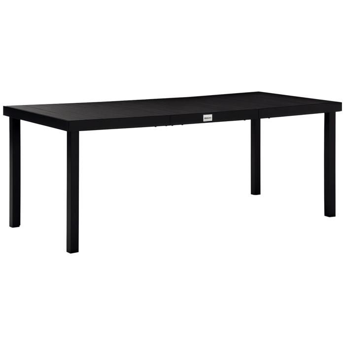 Outsunny - Table de jardin - Aluminium - 190x90x74cm - Noir