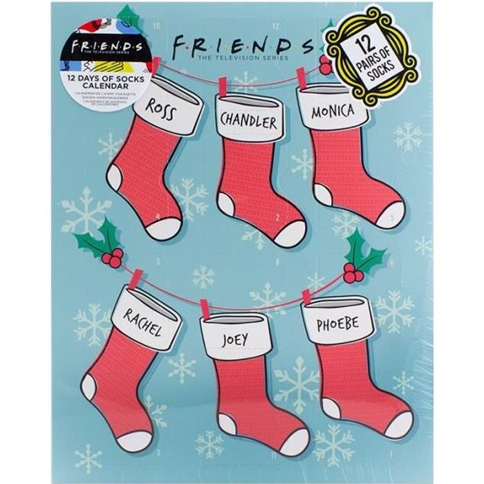 Calendrier de l'Avent Friends - PALADONE - 12 paires de chaussettes sous  licence officielle - Mixte - Adulte - Cdiscount Maison