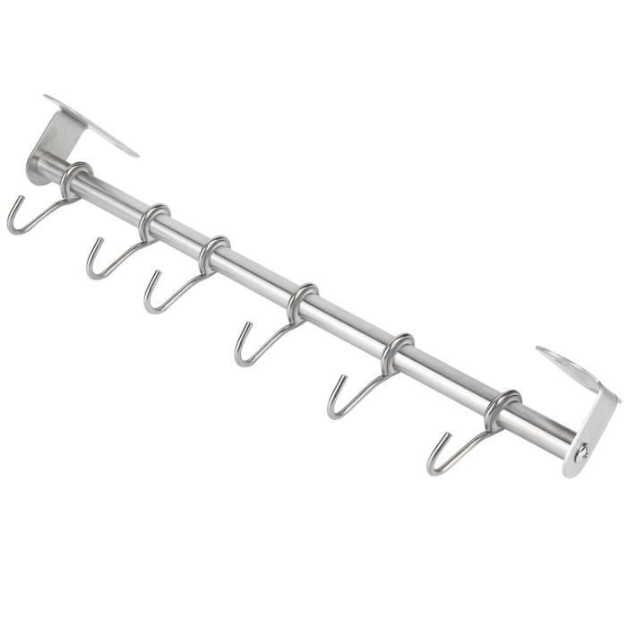 Porte-ustensiles de Cuisine Avec 6 Crochets Amovibles,Barre Ustensiles Cuisine Mural,Porte-ustensiles Suspendu pour Suspendre les Ustensiles | Leroy Merlin Porte-ustensiles de Cuisine Avec 6 Crochets Amovibles,Barre Ustensiles Cuisine Mural,Porte-ustensiles Suspendu pour Suspendre les Ustensiles | Leroy Merlin