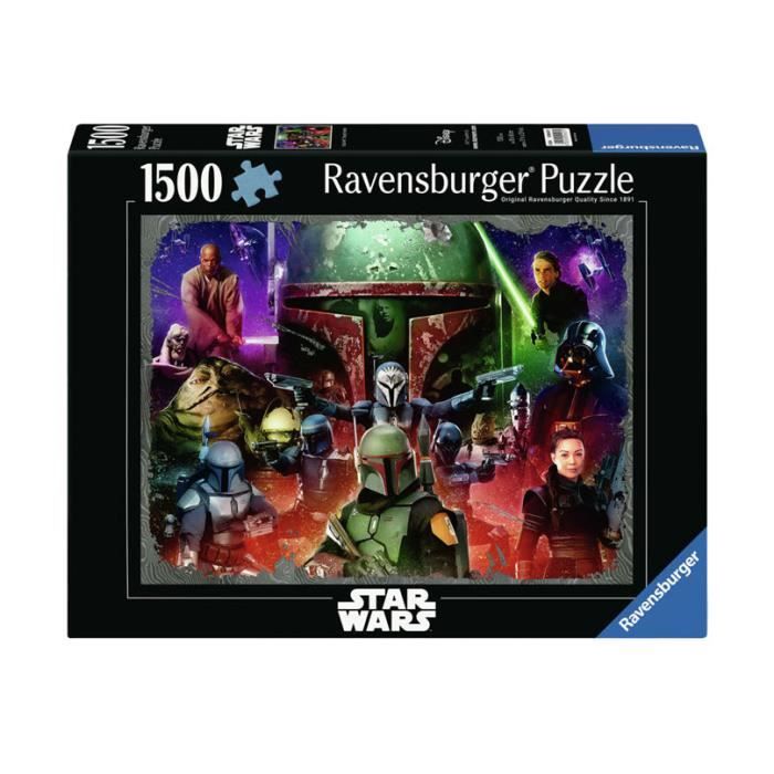 Puzzle - RAVENSBURGER - Star Wars Boba Fett Premium Hunter - 1 000 pièces - Thème Star Wars (personnages) - Format encadrable