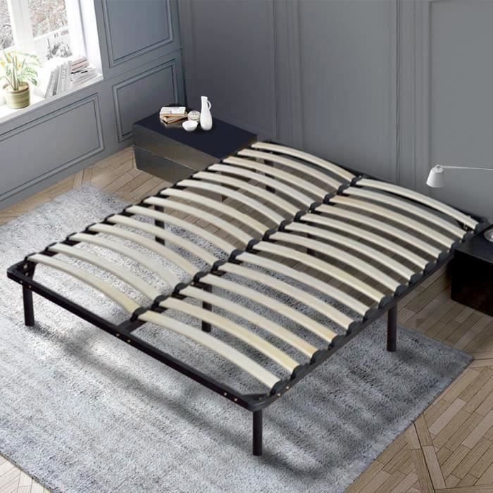 OLYMPE LITERIE - Sommier à lattes en métal SOMKIT 160x200 cm - Coloris Noir - Livré en kit OLYMPE LITERIE - Sommier à lattes en métal SOMKIT 160x200 cm - Coloris Noir - Livré en kit