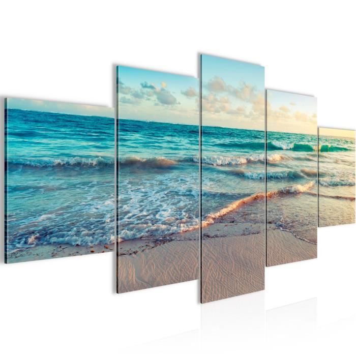 Tableau déco Coucher de soleil Plage Mer 90x60