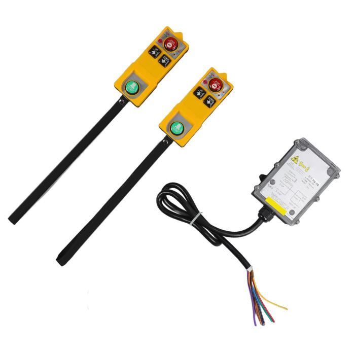 110-460 V 220 V 380 V Télécommande sans fil de grue Émetteur à 6 boutons Récepteur Télécommande radio industrielle Grue de levage électrique Grue pont aérien Télécommande de grue portique