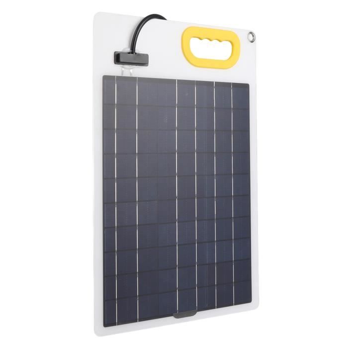 Panneau Solaire 10W Chargeur Caméra Sécurité Type C - Monocristallin IP65 Avec Support 360°