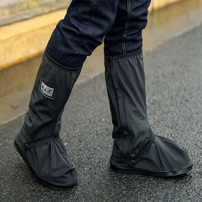 Couverture de chaussures de cyclisme Couvre-chaussures reutilisables pour  bottes impermeables coupe-vent pour couvre-chaussures de v noir - Cdiscount