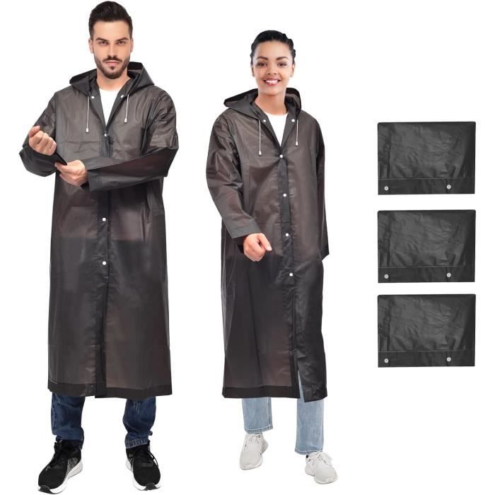 Lot De 5 Ponchos De Pluie Jetables Transparents - Adultes Unisexe - Festival, Rando, Vélo - Compact Et Léger