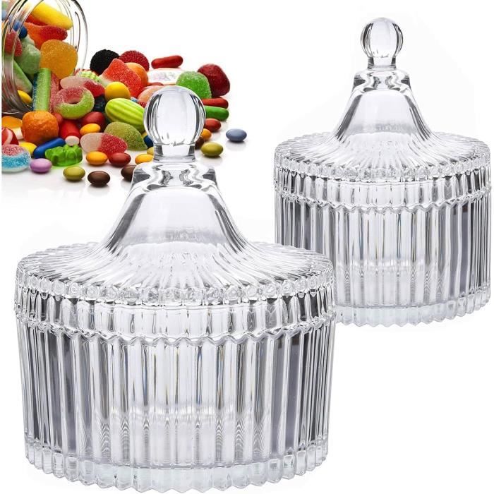 Lot De 2 Pots En Verre Rose Pour Bougies - Neufs - Idéaux Comme Chauffe-plats Ou Décoration