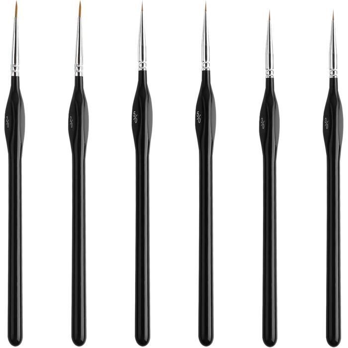Lot De 60 Pinceaux Plats 7 Mm QWORK - Pour Aquarelle, Acrylique, Huile, Poils Nylon, Manches Courts