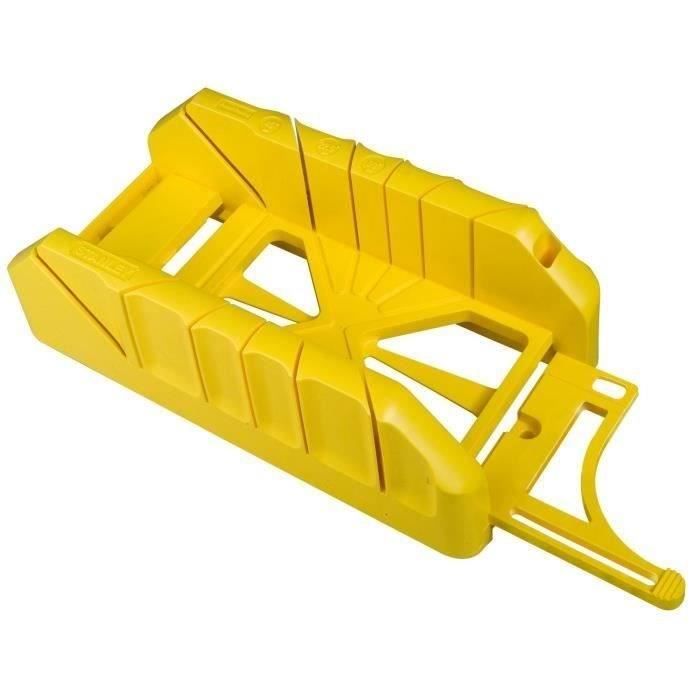 Boite à coupe holster en plastique STANLEY 3 angles de coupe idéal pour travaux sur baguettes et moulures