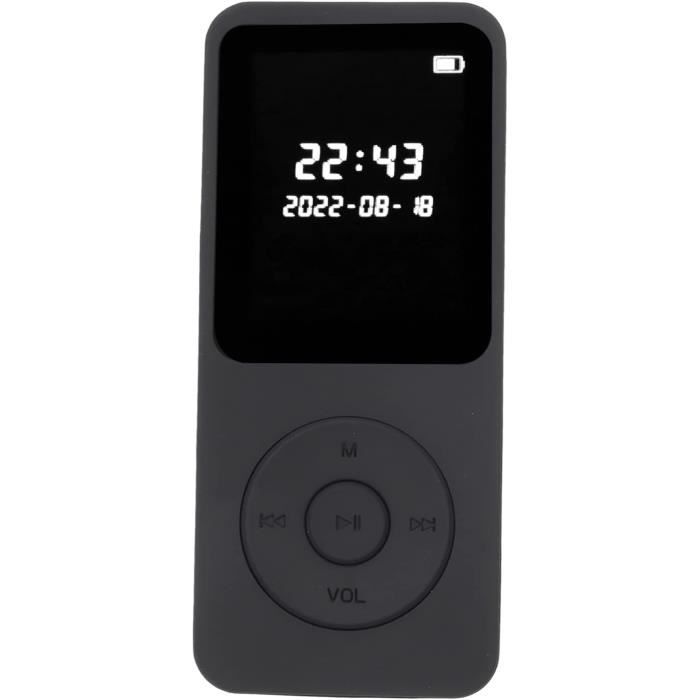 Lecteur MP3 Bluetooth 5.0 Avec écran 1,8" - Haut-parleur Intégré, 128 Go Extensible, Enregistreur Vocal - Musique Portable