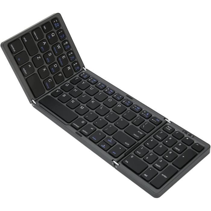 Clavier Bluetooth Pliable OMOTON Avec Pavé Tactile - Rechargeable, Multi-appareils (iPad/PC/Android) - Noir