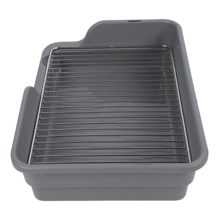 Meilleurs prix pour VGEBY Bac à Litière pour Chien avec Grille en Acier Inoxydable et Facile à Nettoyer