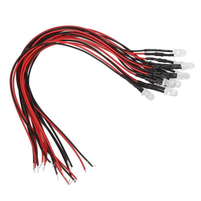 YOSOO Diode à tête ronde LED 50pcs Diode Câblée Tête Ronde ...