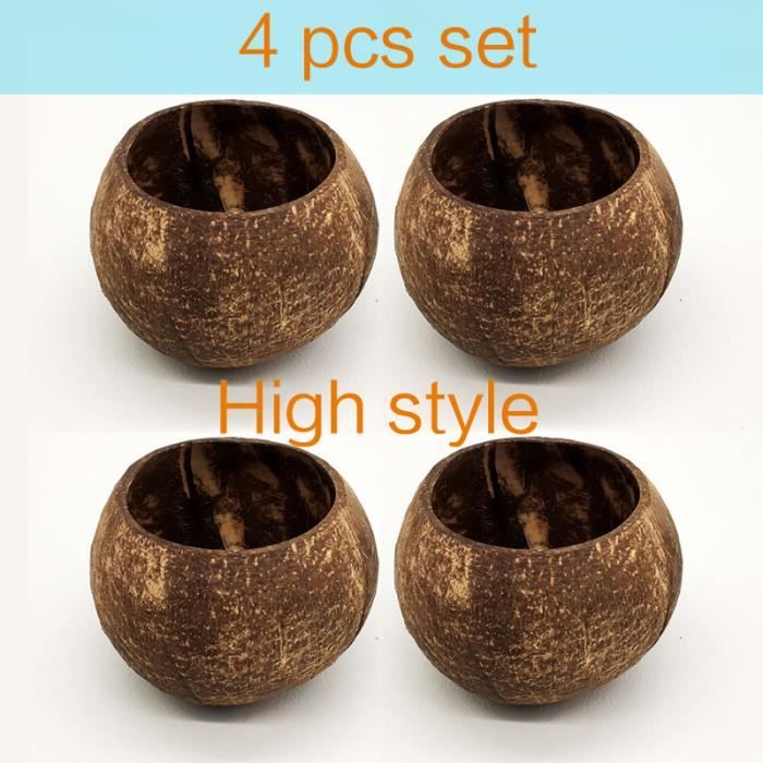 Bol En Coquille De Noix De Coco Naturelle - Rangement Décoratif Pour Clés, Bijoux Et Bonbons (Modèle Cœur)