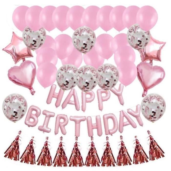Sh Anniversaire Ballon Rose Kit Guirlande Happy Birthday Ballon Decoration De Joyeux Anniversaire En Rose Cdiscount Maison Sh Anniversaire Ballon Rose Kit Guirlande Happy Birthday Ballon Decoration De Joyeux Anniversaire En Rose Cdiscount Maison