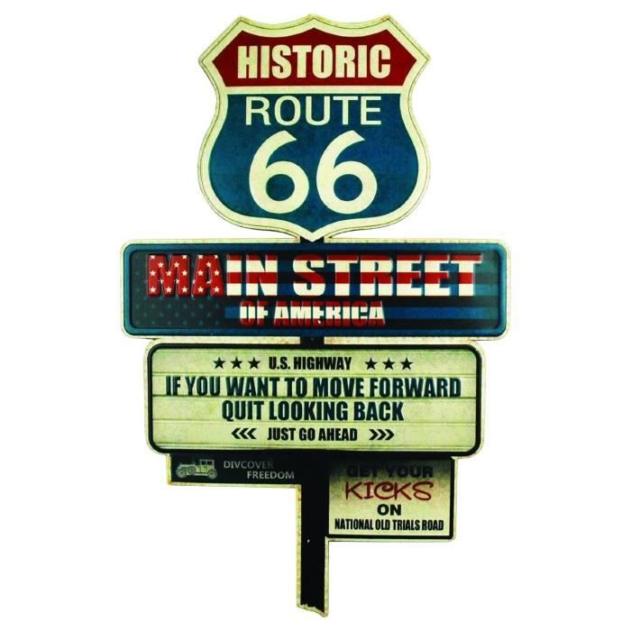 plaque métal ROUTE 66 TEXAS HISTORIC ROAD