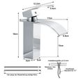 Robinet mitigeur de lavabo monocommande LARS360 - Gris - Laiton massif - Finition chromée multicouche-1