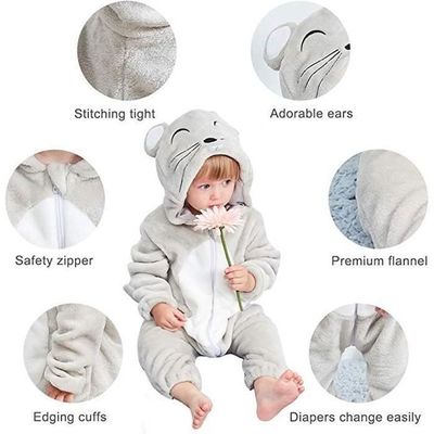 Combinaison De Neige Pour Bébé JiAmy - Double Fermeture éclair, Capuche à Oreilles, Imperméable Et Chaude, Tailles 3-24 Mois - 3