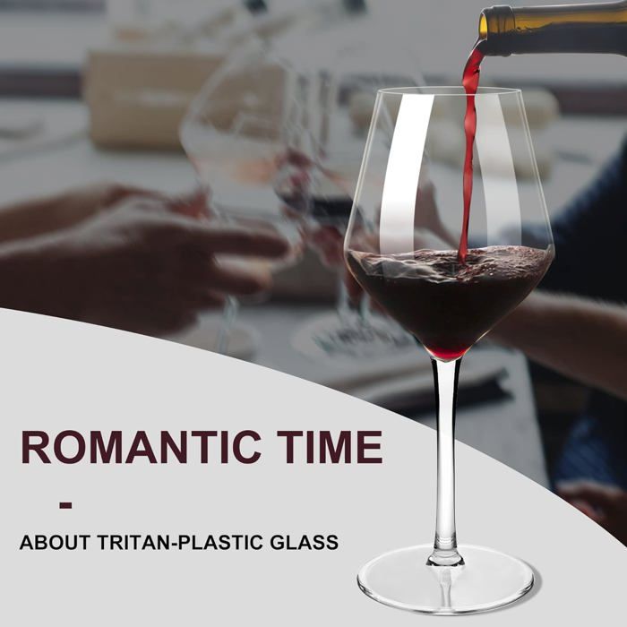 Cooky.d - Verres à Vin En Tritan-Plastique Pour Vin Rouge 355 ML, 100