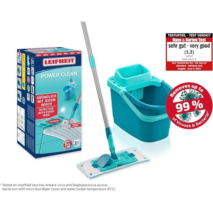 Leifheit Set PowerClean M + Gratis Micro Duo