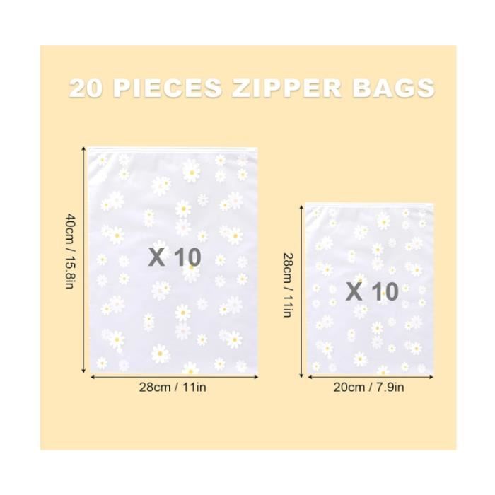 20 Housses De Vêtements Transparentes Sliverdew 60x90 Cm - Anti-Poussière