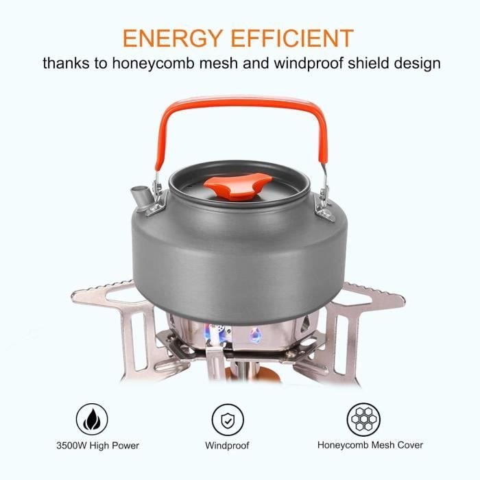 Levkitch Réchaud de camping avec plaque de cuisson et valise, Réchaud à gaz à 2 feux Cuisine Portable 2X Brûleurs En aluminium Pour pique-nique en plein air