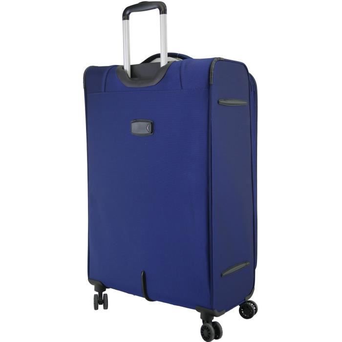 METZELDER Valise Souple Grande Taille Trigone - Ultra Légère 115/130L Avec Roues 360° Et Garantie 1 An - Noir