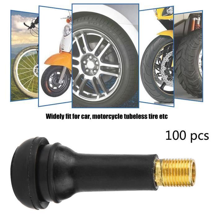 Tiges de valve de pneu, kits de tige de valve de pneu, tubeless avec  capuchon anti-poussière pour voitures, motos, camions, - Cdiscount Auto