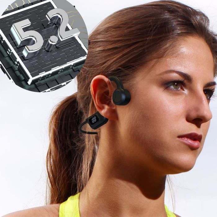 Casque Conduction Osseuse Ecouteur Bluetooth Sport sans Fil Oreilles Libres Confort 8h d Autonomie pour Le Running Velo Cdiscount TV Son Photo