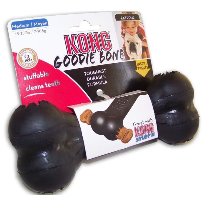 KONG Os m cher en caoutchouc robuste Goodie Bone Extreme M