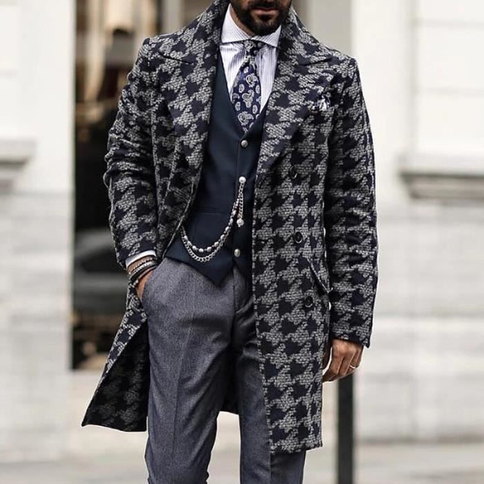 Manteau homme best sale mi long cintré