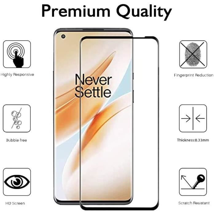 2 Protections écran En Verre Trempé 3D Pour OnePlus 8 Pro - Anti-rayures Et Anti-chocs - Neuf