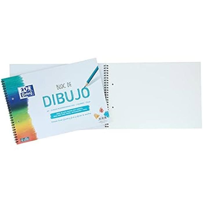 Oxford Bloc à dessin (A4, Blanc, Couverture souple