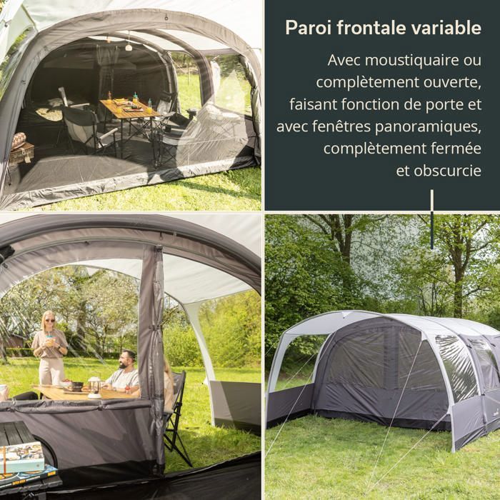 Tente De Camping Familiale Your GEAR Cetona 5 Personnes - Hauteur 195 Cm - Colonne D'eau 3000 Mm - Chambre Noire