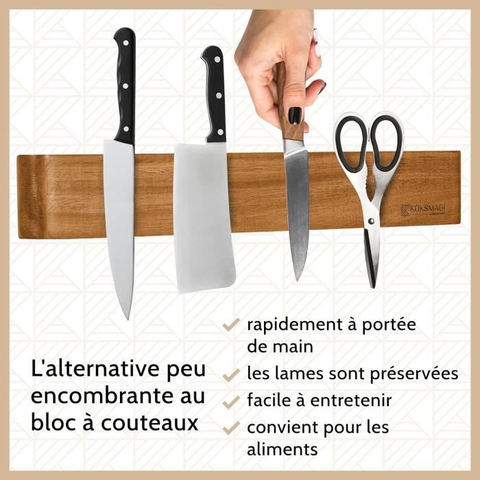 Joejis Barre Aimantée Magnetique porte couteaux 40 cm - Bambou