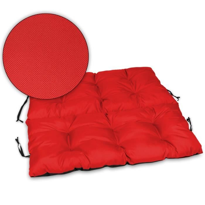 SuperKissen24 Coussin Dossier Pour Banc De Jardin Canapé - 120x50 Cm - Intérieur-Extérieur - Imperméable - Rouge Foncé - Jardin