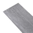 vidaXL Planches de plancher PVC autoadhésif 2,51 m² 2 mm Gris bois mat  342891-2