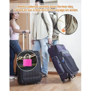 Fosmon [3 PACK] Cadenas à Bagages, Combinaison à 3 Chiffres Réinitialisable Acceptée par la TSA pour Valise de Voyage - Noir