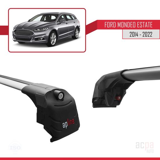 Barres De Toit Pour Ford Kuga (C394) 2008-2012 - 2 Barres Aluminium Gris - Porte-Bagages Charge 75 Kg - Modèle ACE-1